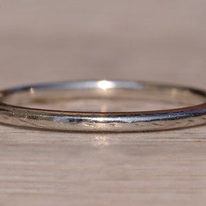 Antique Art Deco Belias White Gold Stackable Band